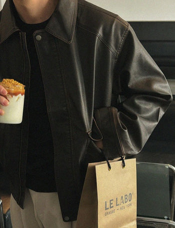Jamie Washed Leather Jacket (2 colors)