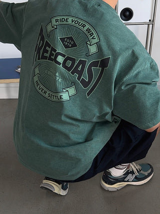 Freecost Pigment Oversized 1/2 T-shirt