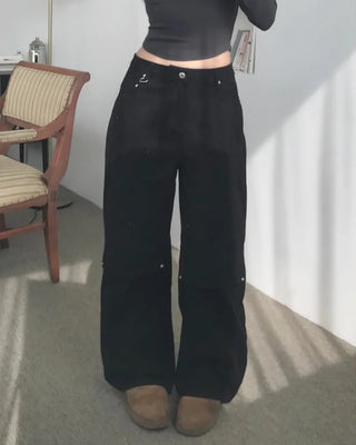 ROT CARCO BACK WIDE PANTS (2color)