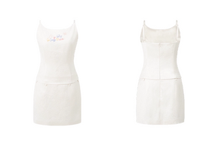 [NOTAWEAR] Faux Two-piece Beaded Sling  Dress