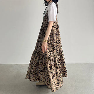 Leopard print long dress