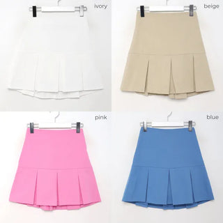 Pleated mini skirt