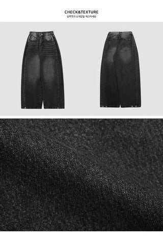 Peanut hip line side Split pants