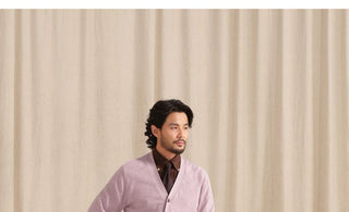 [CULTUM] V-Neck Cotton Cashmere Blend Cardigan