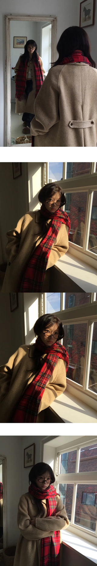 Inquiry rush handmade pintuck 100% wool coat - 2 colors