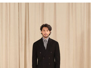 [CULTUM] Herringbone Peak Lapel Double Breasted Suit