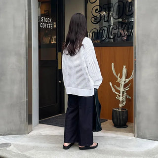 we mesh warmer round knit