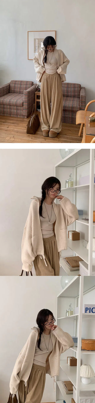 Wither Corduroy Long Wide Pintuck Pants - 4 Colors