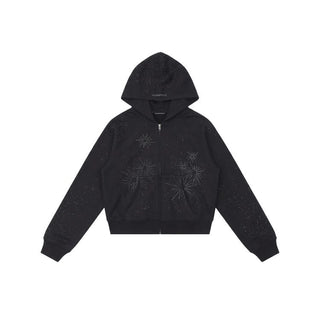 [MASONPRINCE] Firework Rhinestone Hoodie Set
