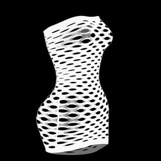 Hollow out net see through tube cut out mini dress