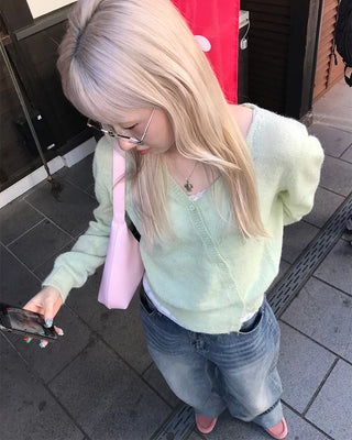 See-through cardigan