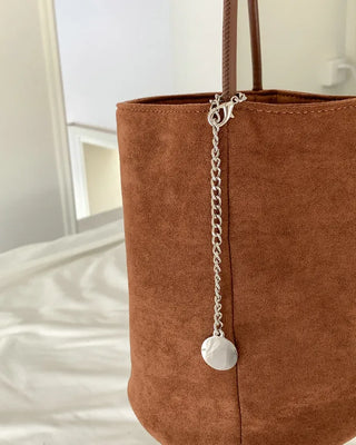 Suede Chain Mini Shoulder Bucket Bag