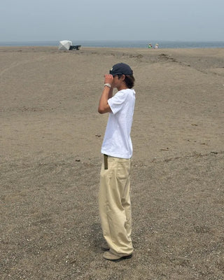 Herringbone Wide Curve Pants