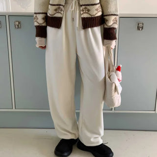 Wide fleece-lined jogger pants (4c)