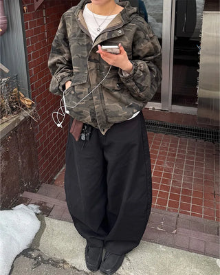 (Unisex) Studded Belt Wide Pants