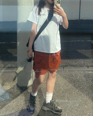 String cargo shorts
