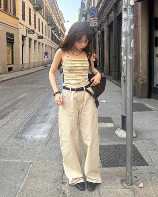 Striped slim camisole