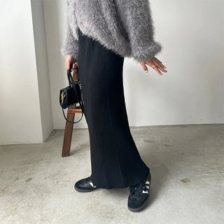 Long knit skirt