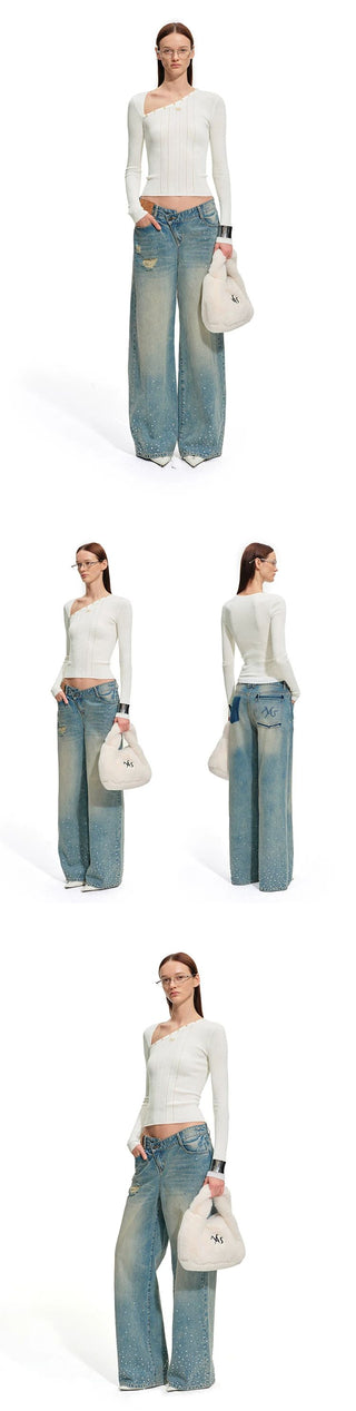 [NOTAWEAR] Wool Blend Ribbed Knit Top