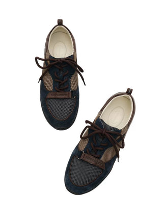 [Moromoro2] Multi-Material Leather Sneakers