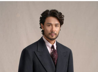 [CULTUM] Wool Twill Double-Breasted Peak Lapel Suit