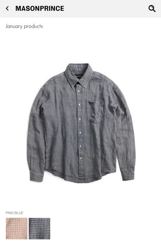 MASONPRINCE Washed Classic Linen Plaid Shirt