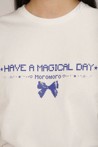 [moromoro2] Bow Print T-shirt