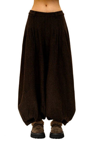 [Moromoro2] Wool Pleated Tapered Wide Pants
