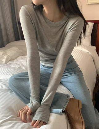 Slim Tencel Sheer Span Layered T-Shirt