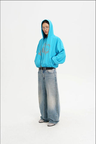 [MASONPRINCE] Washed Mid-Rise Tapered Wide Denim Pants