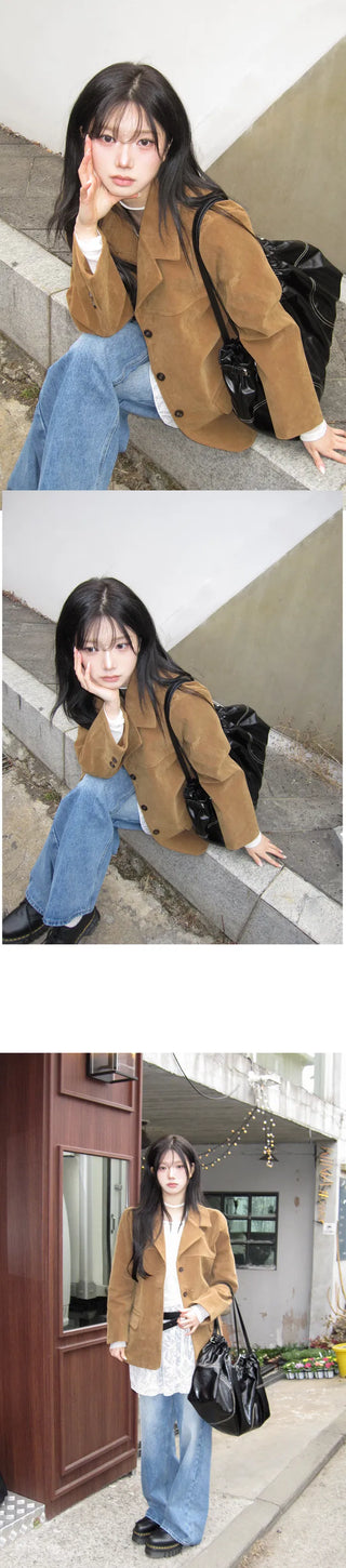 Stand Suede Over Jacket - 2 colors