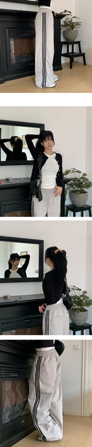 Seasonless Three-Striped Two-Way Track Pants - 5 Colors