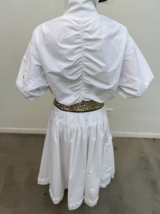 NEVERSEEZ Cropped Ribbed Flight Jacket