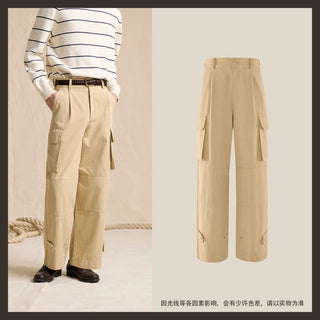 [CULTUM] Relaxed Fit High-Waist Wide Leg Pants