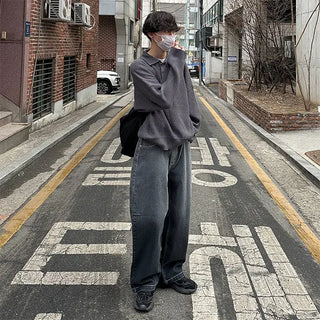 Gradient denim pants