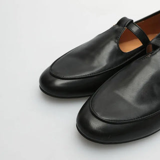 T-strap simple loafers
