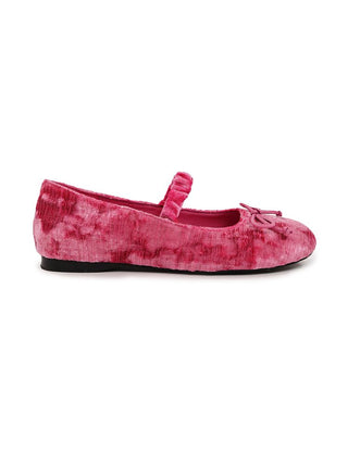 [Moromoro2] Velvet Bow Ballet Flats
