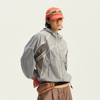 [Monterest] Washed 4-Way Stretch Mesh Hooded Jacket