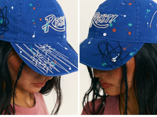 [Monterest] Washed Paint Splatter Embroidered Cap