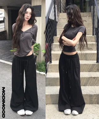 Special Feature/Summer Pants Perfect Fit Wide Pintuck Nylon Pants - 3 Colors