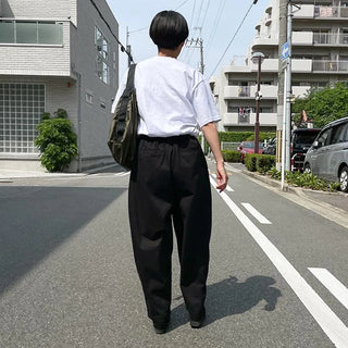 cotton balloon pants (black)