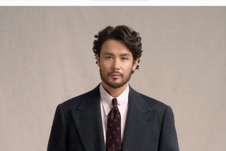 [CULTUM] Wool Twill Double-Breasted Peak Lapel Suit