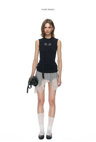 [NECY] Angel Wing Scarf Sleeveless Top
