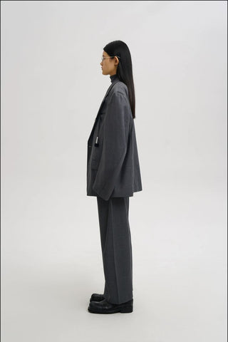 [MASONPRINCE] Arc-cut Structured Blazer/Pants