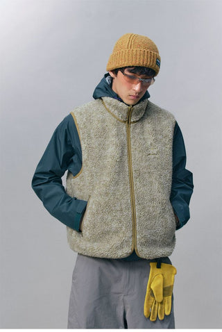 [Monterest] Reversible Fleece Stand Collar Vest