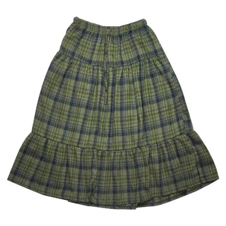 (2 colors) Fleece-lined check skirt