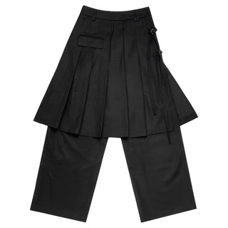 (2 colors) Wide-leg skirt pants