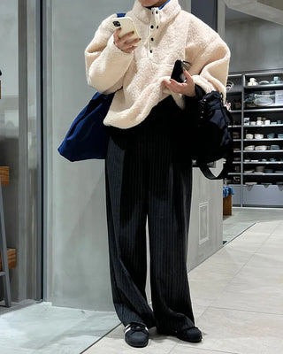 Warm Button Fleece Anorak
