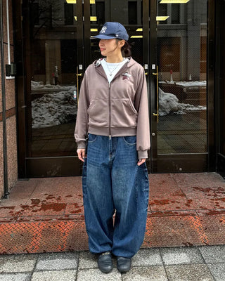 (Unisex) Washed Balloon Denim Pants