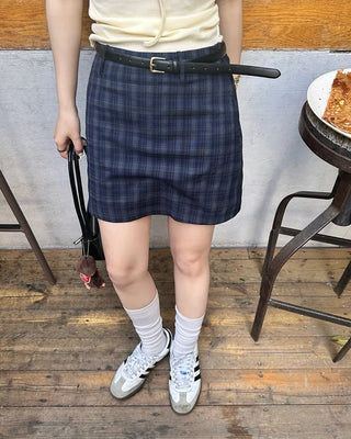 [1st Re-release] (ORIGINAL) Check A-line Mini Skirt